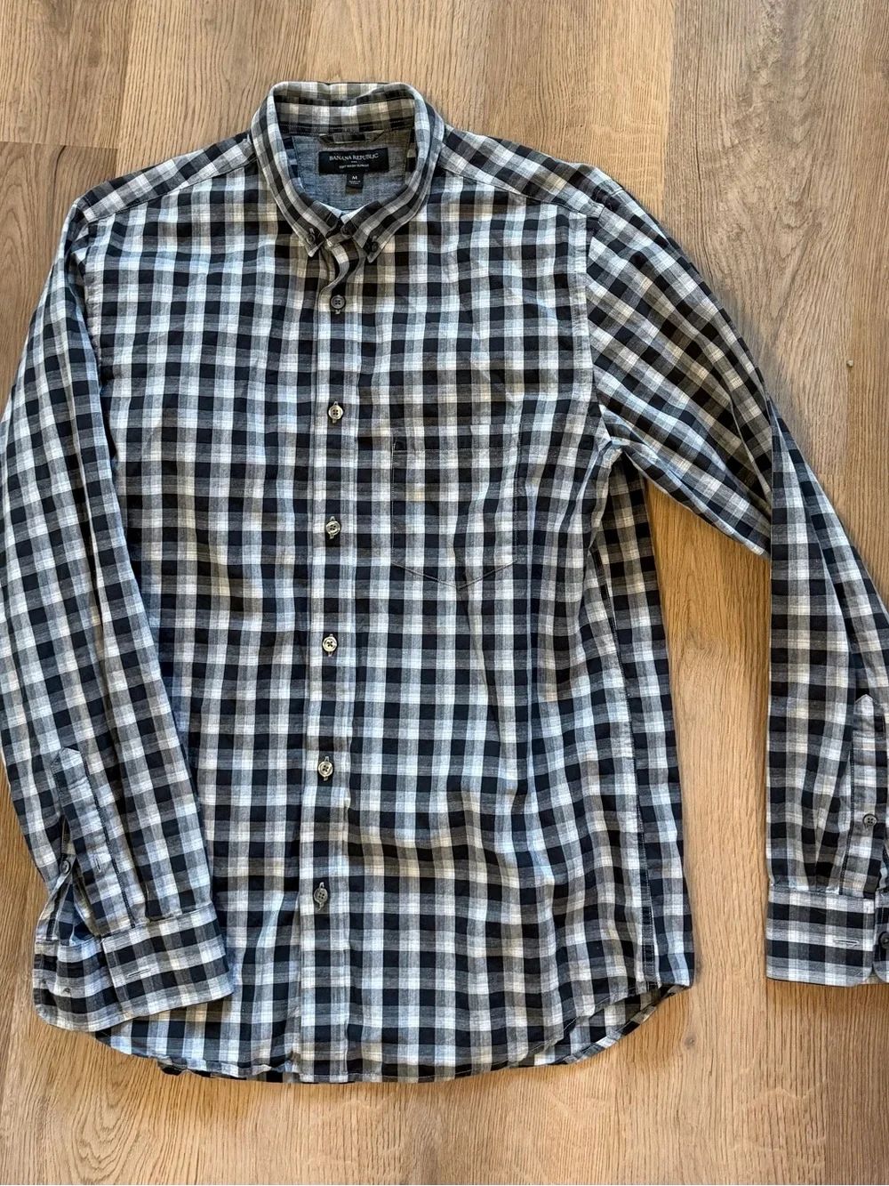 Banana Republic Slim Fit Plaid Button Down Shirt Men’s Medium